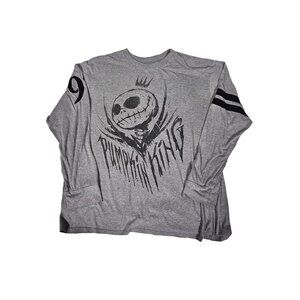 Disney Pumpkin King Shirt  XL Nightmare Before Christmas Graphic Tee Gray